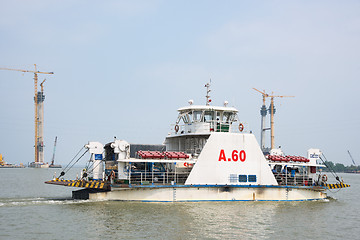 Image showing Bridge construction at The Mekong Delta