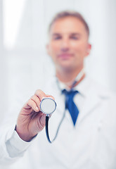 Image showing male doctor with stethoscope