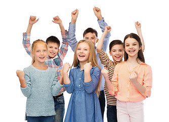 Image showing happy children celebrating victory