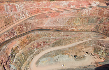 Image showing deep mine hole in rock strata