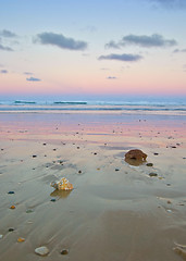 Image showing sunset beach