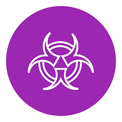 Image showing Bio hazard sign line icon.
