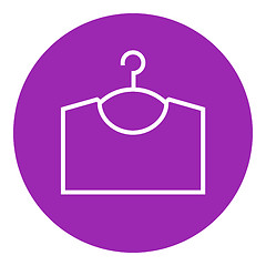 Image showing Sweater on hanger line icon.