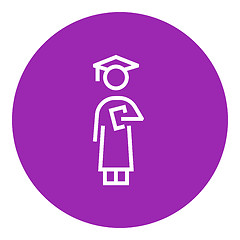 Image showing Graduate line icon.