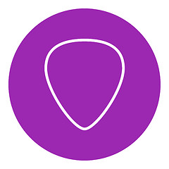 Image showing Guitar pick line icon.