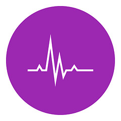 Image showing Hheart beat cardiogram line icon.