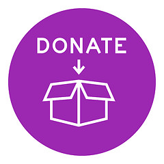 Image showing Donation box line icon.