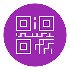 Image showing QR code line icon.