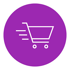 Image showing Shopping cart line icon.