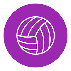 Image showing Volleyball ball line icon.