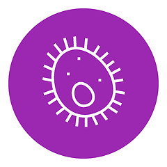 Image showing Bacteria line icon.