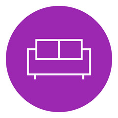 Image showing Sofa line icon.