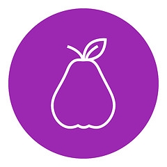 Image showing Pear line icon.