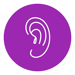 Image showing Human ear line icon.