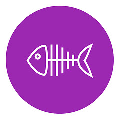 Image showing Fish skeleton line icon.