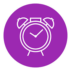 Image showing Alarm clock line icon.