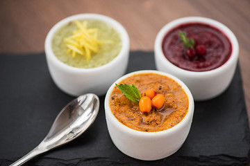 Image showing Refreshing lemon cranberry seabuckthorn sorbet