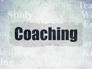Image showing Learning concept: Coaching on Digital Data Paper background