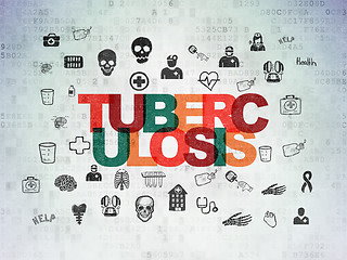 Image showing Health concept: Tuberculosis on Digital Data Paper background