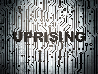 Image showing Politics concept: circuit board with Uprising