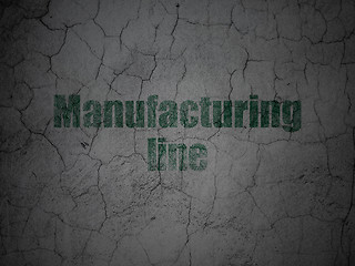 Image showing Manufacuring concept: Manufacturing Line on grunge wall background