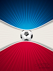 Image showing Abstract blue red soccer brochure