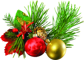 Image showing Christmas tree decorations