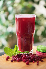 Image showing fruit drink with cranberries