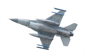 Image showing LEEUWARDEN, THE NETHERLANDS -MAY 26: F-16 fighter during a compa