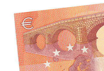 Image showing New ten euro banknote, close-up