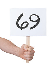 Image showing Sign with a number, 69