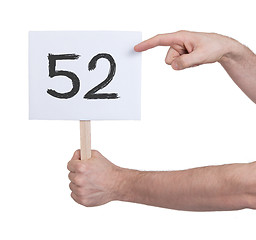 Image showing Sign with a number, 52