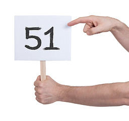 Image showing Sign with a number, 51