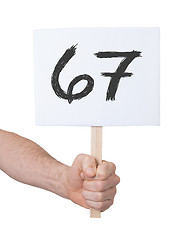 Image showing Sign with a number, 67