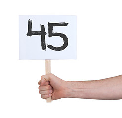 Image showing Sign with a number, 45