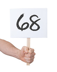 Image showing Sign with a number, 68