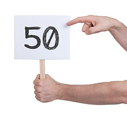 Image showing Sign with a number, 50