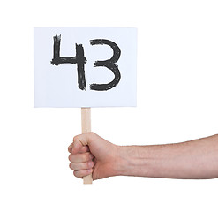 Image showing Sign with a number, 43