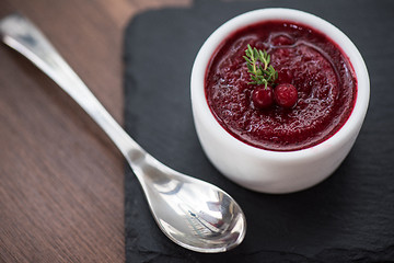 Image showing Refreshing cranberry sorbet