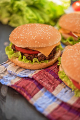 Image showing home made burgers