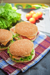 Image showing home made burgers