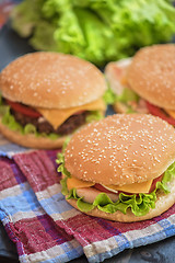 Image showing home made burgers