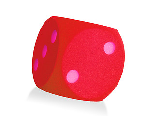 Image showing Large red foam dice isolated - 2