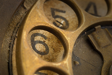 Image showing Close up of Vintage phone dial - 6