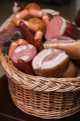 Image showing Variety of sausage products