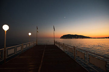 Image showing Alanya in the evening