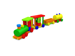 Image showing Happy toy train