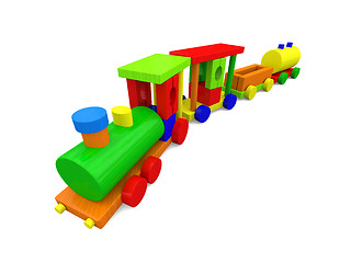 Image showing Colorful toy train