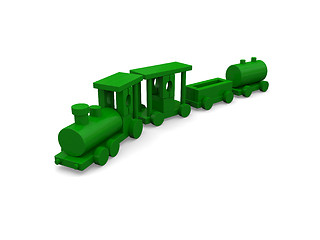 Image showing Wooden train