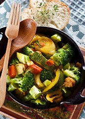 Image showing Colorful Vegetables Ragout